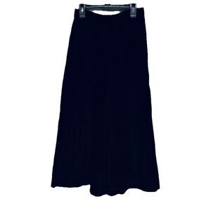 Vintage Black Silky Pig Suede Leather Lined Wide Leg Gaucho Pants Evan Davies 4